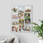 Erstellen Sie Ihre eigene Personalisierte 12-FotoC Künstlicher Leinwanddruck<br><div class="desc">Erstellen Sie Ihren eigenen personalisierten Foto Collage Imitats Leinwand mit 12 Ihrer Lieblingsbilder und Holzkorn Hintergrund</div>