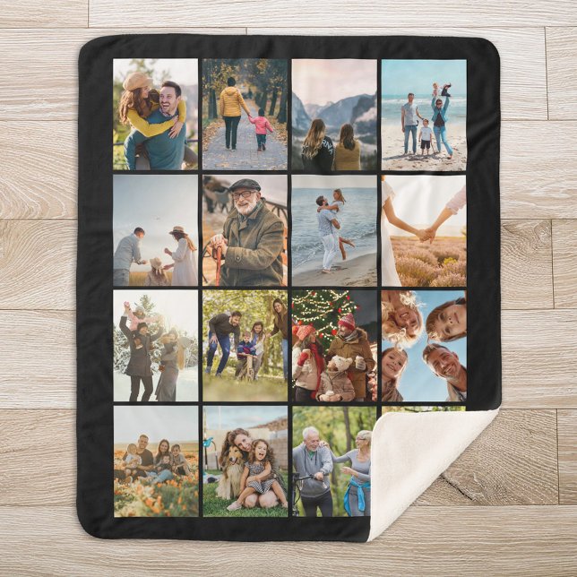 Erstellen Sie Ihre eigene Personalisierte 16-FotoC Sherpadecke (Von Creator hochgeladen)