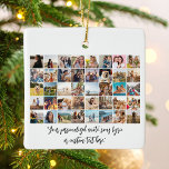 Erstellen Sie Ihre eigene Personalisierte 40-FotoC Keramikornament<br><div class="desc">Erstellen Sie ein maßgeschneidertes Foto-Ornament mit 40 Bildern in einem einfachen,  modernen Rasterlayout,  das mit personalisiertem Text in eleganter Schriftzeichenschrift ergänzt wird. Alle Texte und Farben und können in diesem Design an Ihre Wünsche angepasst werden.</div>