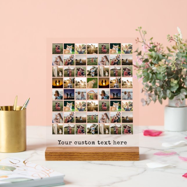 Erstellen Sie Ihre eigene Personalisierte 56-FotoC Acrylschild (Hochzeit)