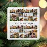 Erstellen Sie Ihre eigene Personalisierte FotoColl Keramikornament<br><div class="desc">Erstellen Sie Ihre eigene Foto Collage Weihnachtsschmuck. Fügen Sie einfach Ihre eigenen Bilder und Texte für ein individuelles Ornament in dieser Feriensaison hinzu.</div>