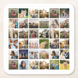 Erstellen Sie Ihre eigene Personalisierte FotoColl Rechteckiger Pappuntersetzer