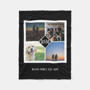 Erstellen Sie Ihre eigene Personalisierte Monogram Fleecedecke