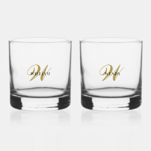 Erstellen Sie Ihre eigene personalisierte Monogram Whiskyglas