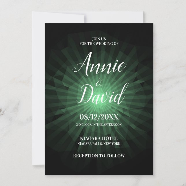 Erstellen Sie Ihre eigene Polygon Sunburst Wedding Einladung (Vorderseite)