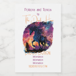 Erstellen Sie Ihre eigene Pyrois Dunkle Pferdemagi Lebensmitteletikett