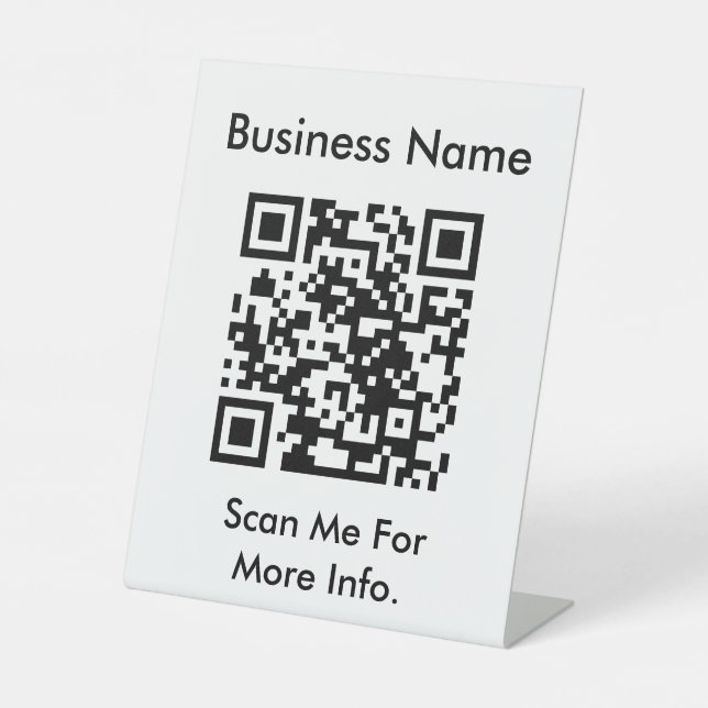 Erstellen Sie Ihre eigene QR-Codevorlage Sockelschild (Vorderseite)