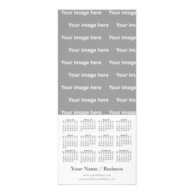 Erstellen Sie Ihre eigene Rackkarte für 2022 Werbekarte (Vorne)