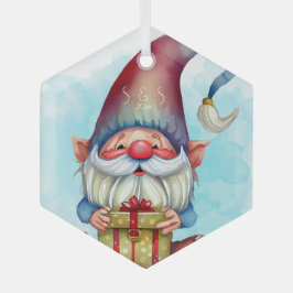 Erstellen Sie Ihre eigene Red & Blue Gnome Präsenz Ornament Aus Glas