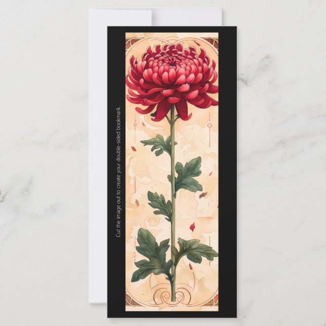 Erstellen Sie Ihre eigene Red Chrysanthemum Leseze (Vorderseite)