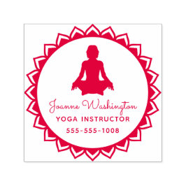 Erstellen Sie Ihre eigene Red Yoga Pose Permastempel