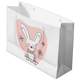 Erstellen Sie Ihre eigene Retro Bunny Orange Weihn Große Geschenktüte