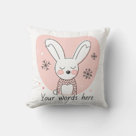 Erstellen Sie Ihre eigene Retro Bunny Orange Weihn Kissen