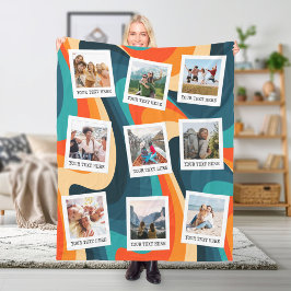 Erstellen Sie Ihre eigene Retro-Fotocollage Fleecedecke