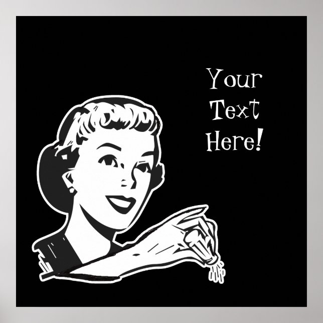 Erstellen Sie Ihre eigene Retro-Lady. Poster (Vorne)