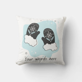 Erstellen Sie Ihre eigene Retro Mittens Blue Weihn Kissen