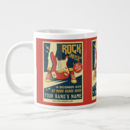 Erstellen Sie Ihre eigene Retro Rock Music Jumbo-T Jumbo-Tasse