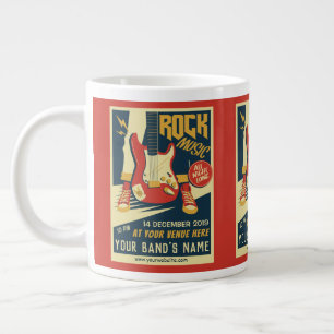 Erstellen Sie Ihre eigene Retro Rock Music Jumbo-T Jumbo-Tasse