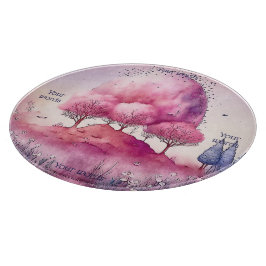 Erstellen Sie Ihre eigene rosa Baumlandschaft Schneidebrett