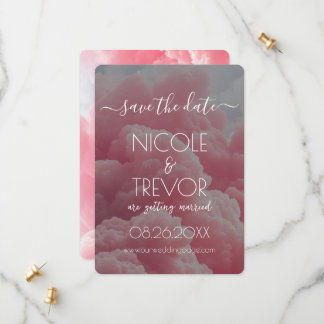 Erstellen Sie Ihre eigene - rosa Cloud Save The Date
