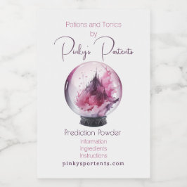 Erstellen Sie Ihre eigene rosa Kristallkugel Apoth Lebensmitteletikett