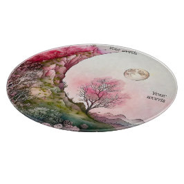 Erstellen Sie Ihre eigene rosa Mondlandschaft Schneidebrett