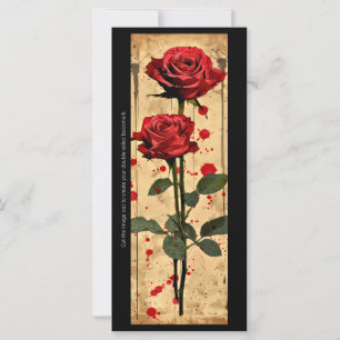 Erstellen Sie Ihre eigene Rote Rose-Lesezeichen-Ka