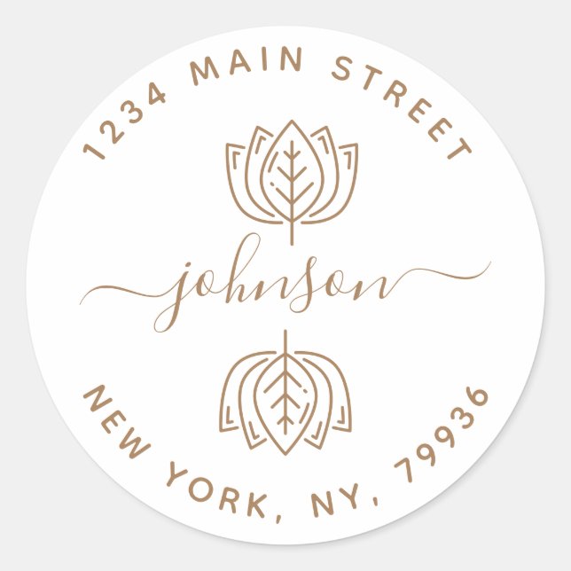 Erstellen Sie Ihre eigene Round Rücksendeadresse C Runder Aufkleber (Vorderseite)