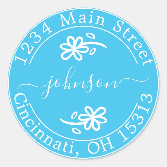 Erstellen Sie Ihre eigene Round Rücksendeadresse C Runder Aufkleber (Vorderseite)