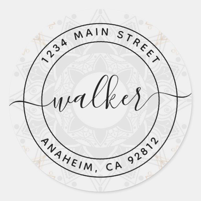 Erstellen Sie Ihre eigene Round Rücksendeadresse C Runder Aufkleber (Vorderseite)