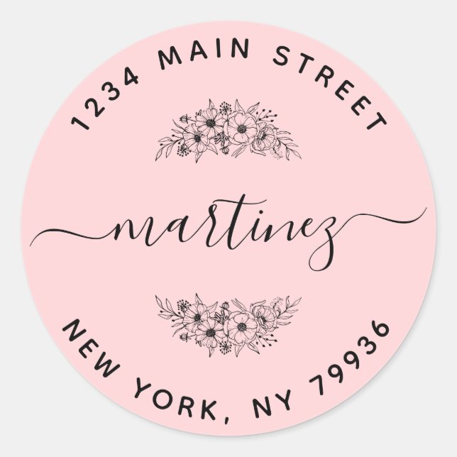 Erstellen Sie Ihre eigene Round Rücksendeadresse C Runder Aufkleber (Vorderseite)