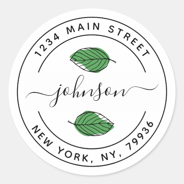 Erstellen Sie Ihre eigene Round Rücksendeadresse C Runder Aufkleber (Vorderseite)