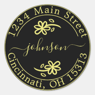 Erstellen Sie Ihre eigene Round Rücksendeadresse C Runder Aufkleber