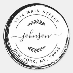 Erstellen Sie Ihre eigene Round Rücksendeadresse C Runder Aufkleber