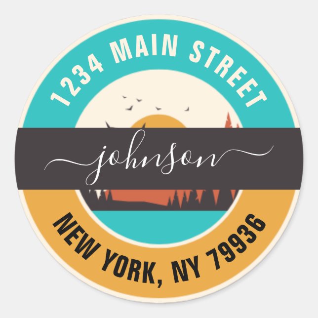Erstellen Sie Ihre eigene Round Rücksendeadresse C Runder Aufkleber (Vorderseite)