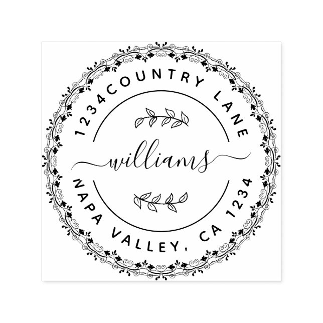 Erstellen Sie Ihre eigene Round-Rücksendeadresse Permastempel (Design)