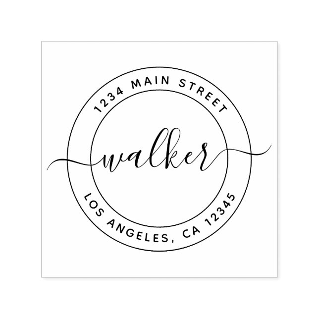 Erstellen Sie Ihre eigene Round-Rücksendeadresse Permastempel (Design)