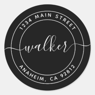 Erstellen Sie Ihre eigene Round-Rücksendeadresse Runder Aufkleber