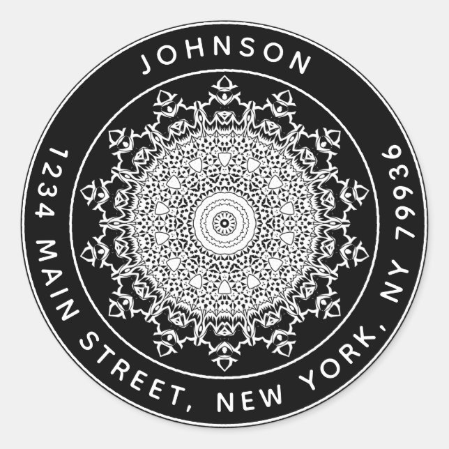 Erstellen Sie Ihre eigene Round-Rücksendeadresse Runder Aufkleber (Vorderseite)