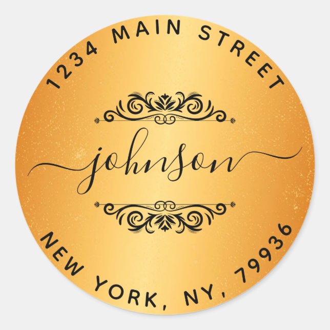 Erstellen Sie Ihre eigene Round-Rücksendeadresse Runder Aufkleber (Vorderseite)