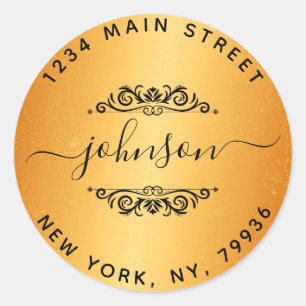 Erstellen Sie Ihre eigene Round-Rücksendeadresse Runder Aufkleber