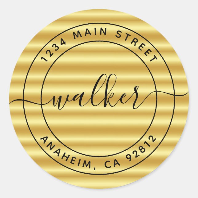 Erstellen Sie Ihre eigene Round-Rücksendeadresse Runder Aufkleber (Vorderseite)