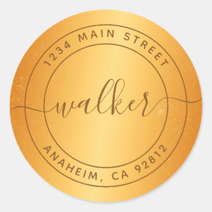 Erstellen Sie Ihre eigene Round-Rücksendeadresse Runder Aufkleber