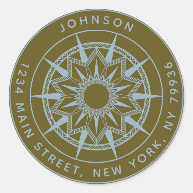 Erstellen Sie Ihre eigene Round-Rücksendeadresse Runder Aufkleber (Vorderseite)