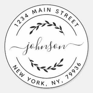 Erstellen Sie Ihre eigene Round-Rücksendeadresse Runder Aufkleber