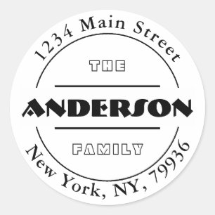 Erstellen Sie Ihre eigene Round-Rücksendeadresse Runder Aufkleber