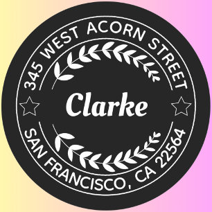 Erstellen Sie Ihre eigene Round-Rücksendeadresse Runder Aufkleber