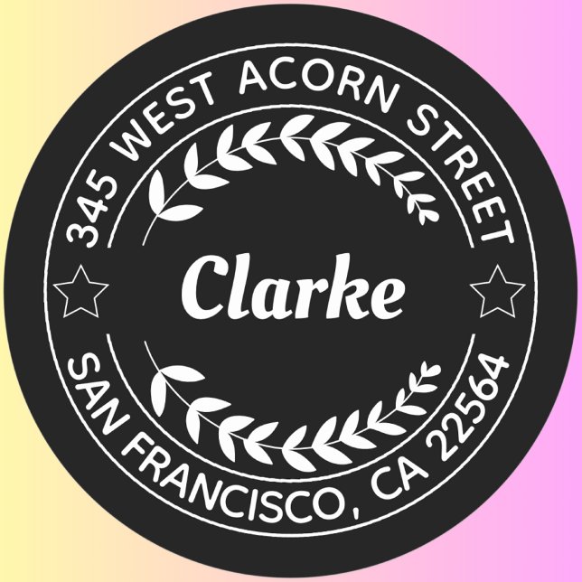 Erstellen Sie Ihre eigene Round-Rücksendeadresse Runder Aufkleber (Von Creator hochgeladen)