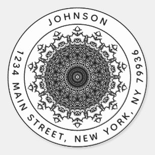 Erstellen Sie Ihre eigene Round-Rücksendeadresse Runder Aufkleber