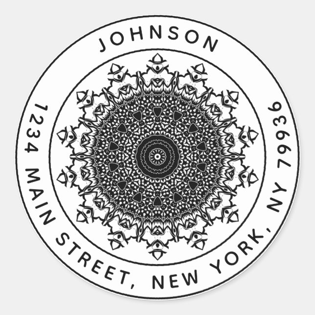 Erstellen Sie Ihre eigene Round-Rücksendeadresse Runder Aufkleber (Vorderseite)